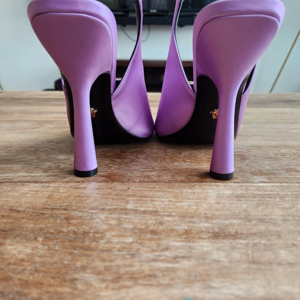 Versace Satin Slingback Sandals - Size 41 - Picture 3 of 7